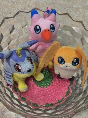 Digimon Plush Trio Like New